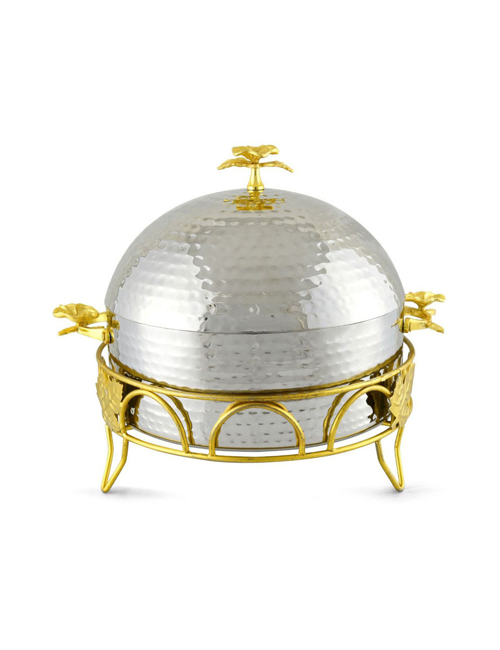 DOME DESING SS HOTPOT 28CM 4LTR SILVER ON STAGE