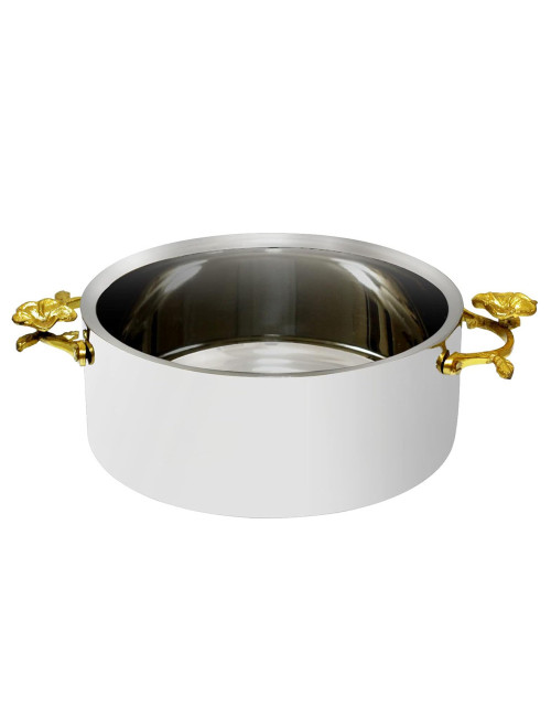 DOME DESING SS HOTPOT 28CM 4LTR SILVER ON STAGE