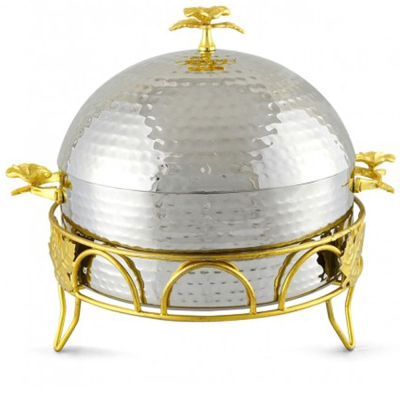 DOME DESING SS HOTPOT 36CM 6.5LTR SILVER ON STAGE