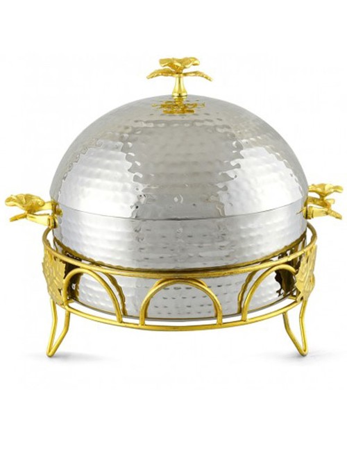 DOME DESING SS HOTPOT 36CM 6.5LTR SILVER ON STAGE