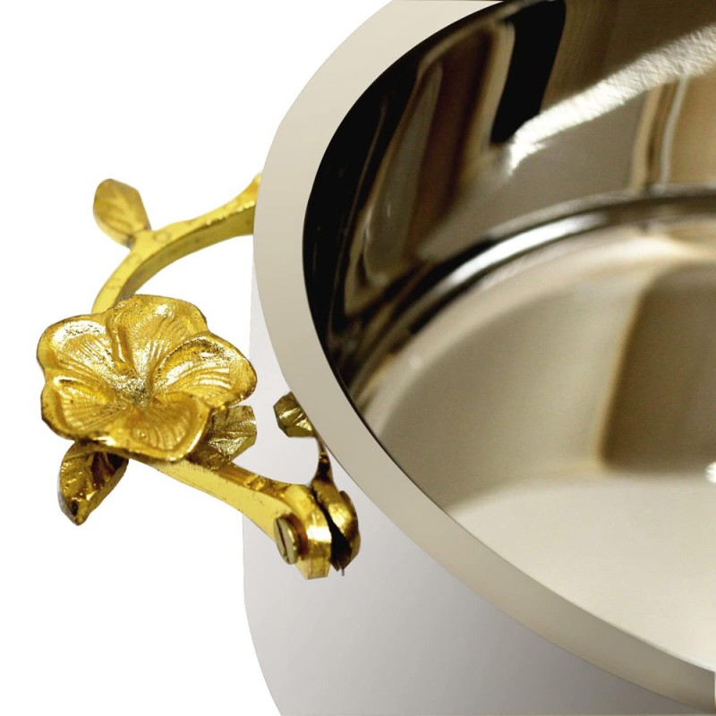 DOME DESING SS HOTPOT 36CM 6.5LTR SILVER ON STAGE
