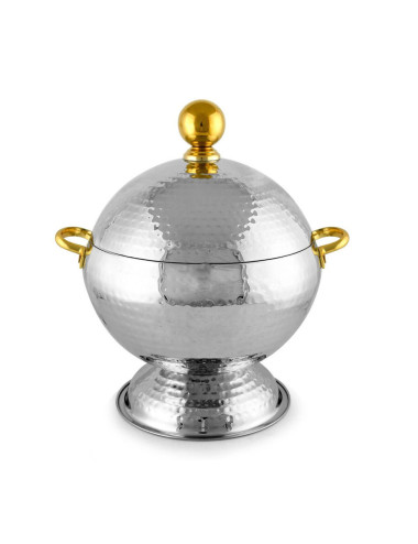 GLOBE DESING SS HOTPOT 24CM 3LTR SILVER WITH BASE