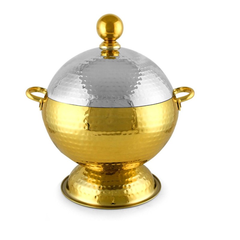 GLOBE DESING SS HOTPOT 24CM 3LTR GOLD WITH BASE