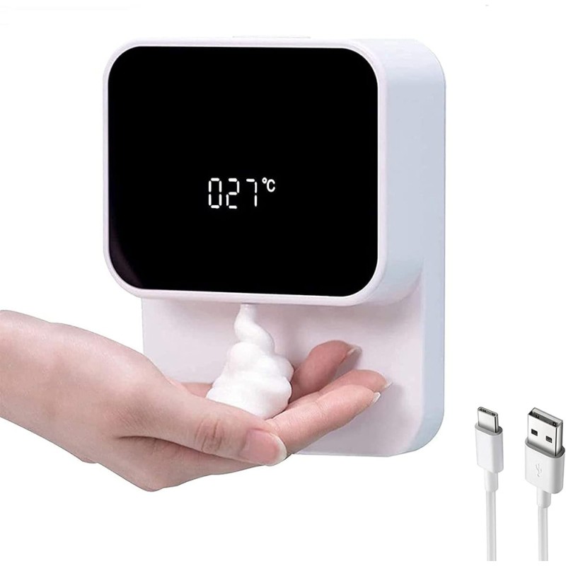 2071 RECHATGEABLE HAND WASHING DISPENSER WITH SENSOR & BODY TEMPRETURE