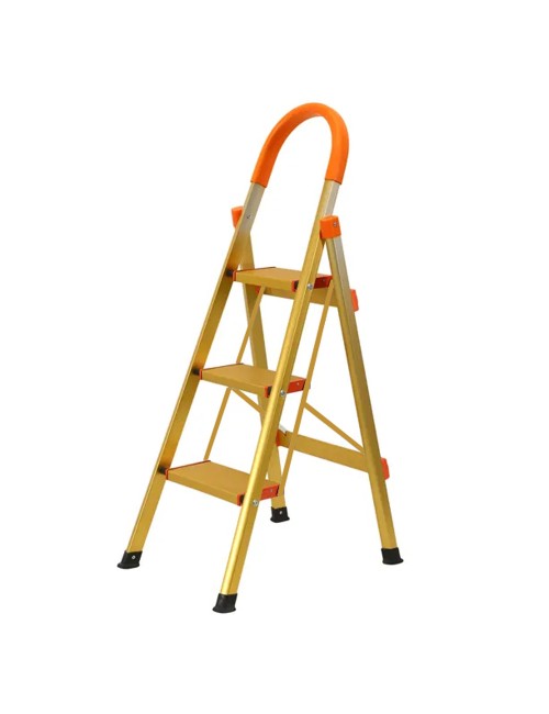ALUMINIUM LADDER GOLDEN COLOR 3 STEPS