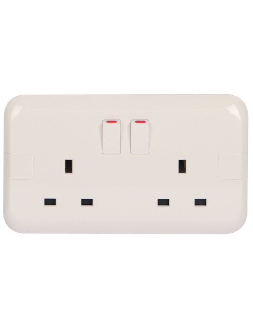 SCAME-INNOVA DOUBEL SOCKET 13AMP WHITE