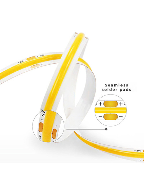 COB STRIP LIGHT 10MTR 24V DC WARM WHITE