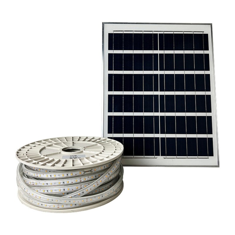 طقم روب لايت طاقة شمسية 30 متر Warm White LED