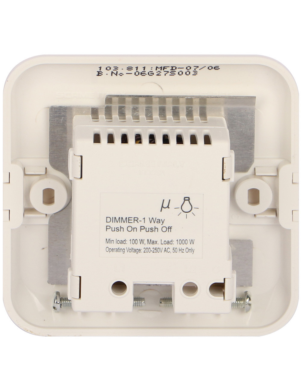 SCAME-INNOVA DIMER SWITCH WHITE