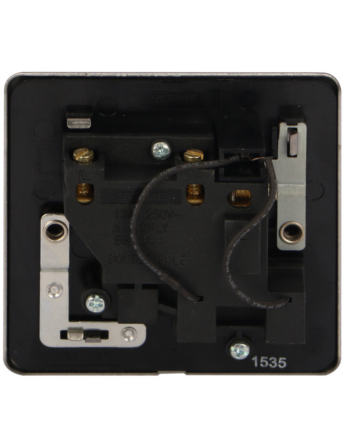 SCB S/L SCAME MODERNA SINGLE SOCKET 13AMP CHROME WITH BULB