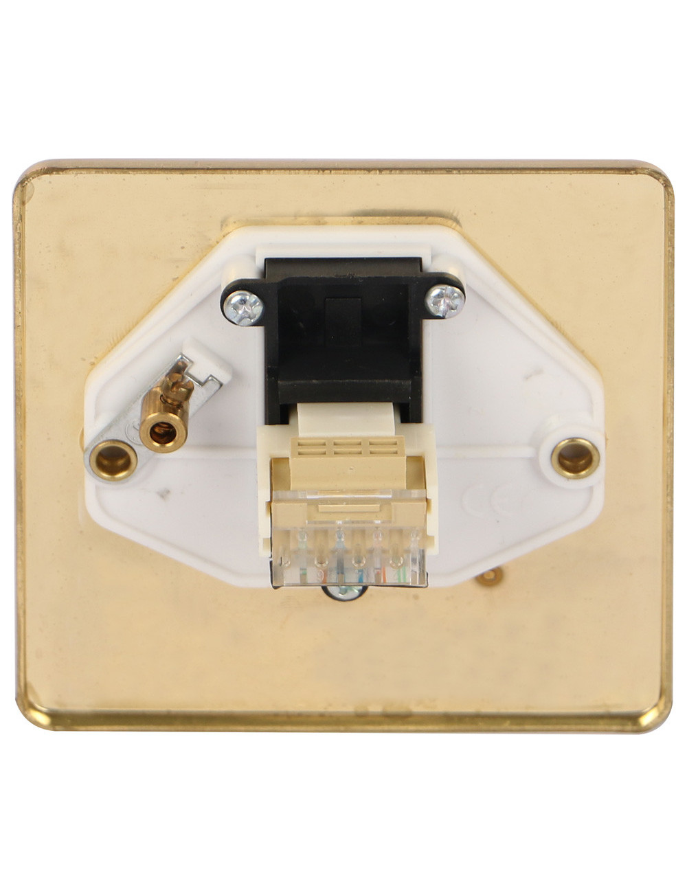 SBW RJ11 SCAME MODERNA TELEPHONE SINGLE SOCKET MATTE GOLD