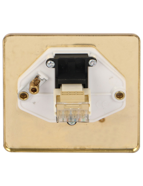 SBW RJ11 SCAME MODERNA TELEPHONE SINGLE SOCKET MATTE GOLD