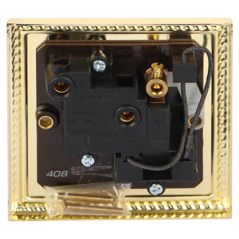 SCAME CLASSIC SINGLE SOCKET 13AMP WITH BULB