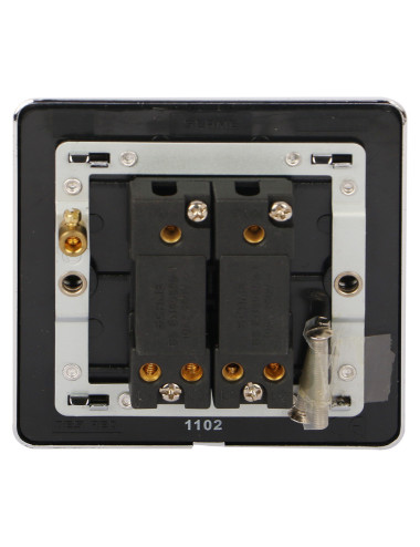 PCB S/L SCAME MODERNA DOUBLE SWITCH CHROME
