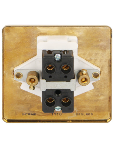 سكامى مودرنا ذهبى مطفى سويتش 20A DPمع لمبة SBW