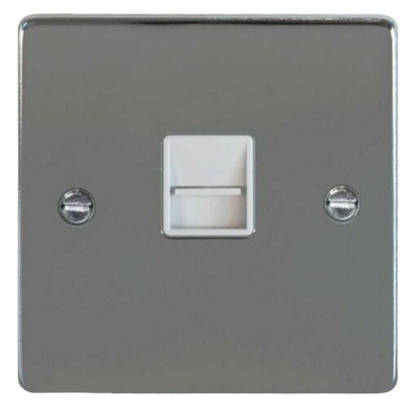 سكامى مودرنا مات كروم بلاك تليفون مفرد SCW-RJ11 S/L