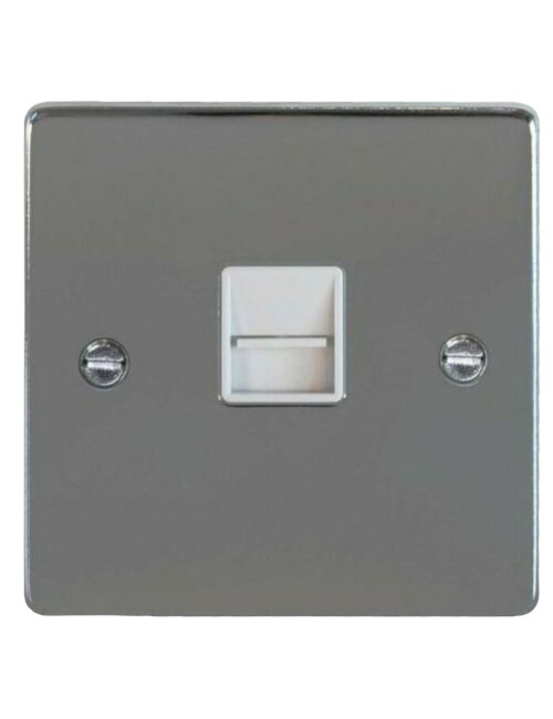 سكامى مودرنا مات كروم بلاك تليفون مفرد SCW-RJ11 S/L