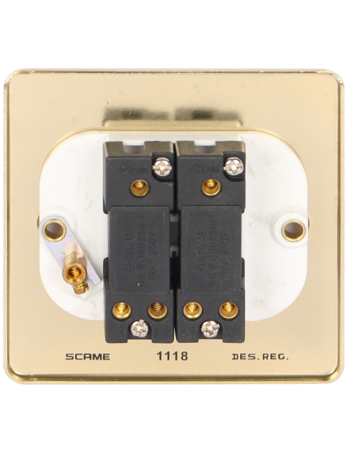 SBW SCAME MODERNA DOUBLE SWITCH MATTE GOLD