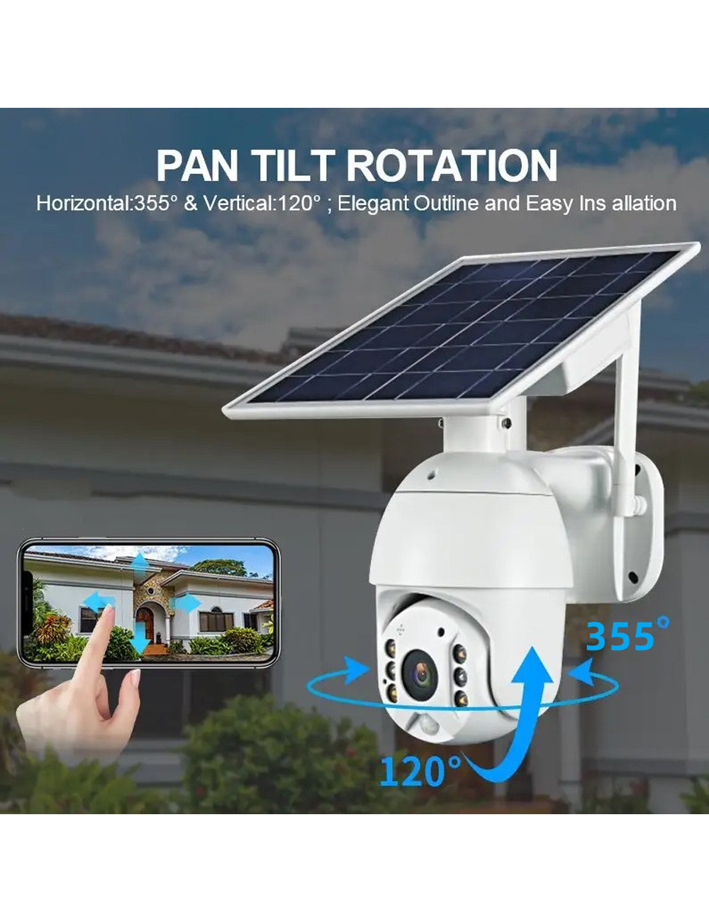 SOLAR POWERED CAMERA WITH PANEL
