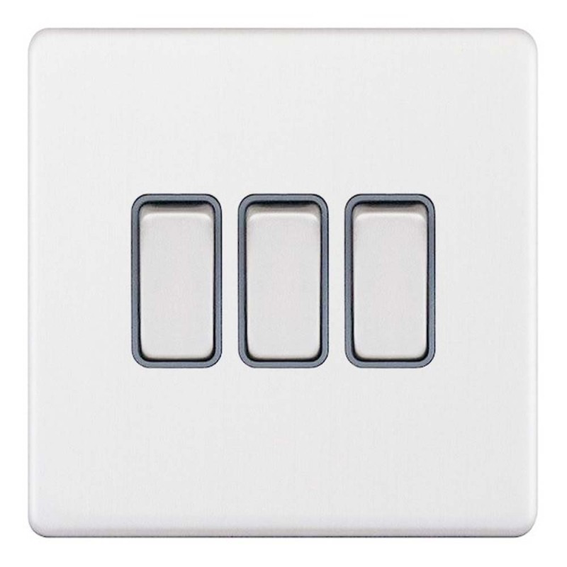 PCB S/L SCAME MODERNA 3 GANG SWITCH CHROME