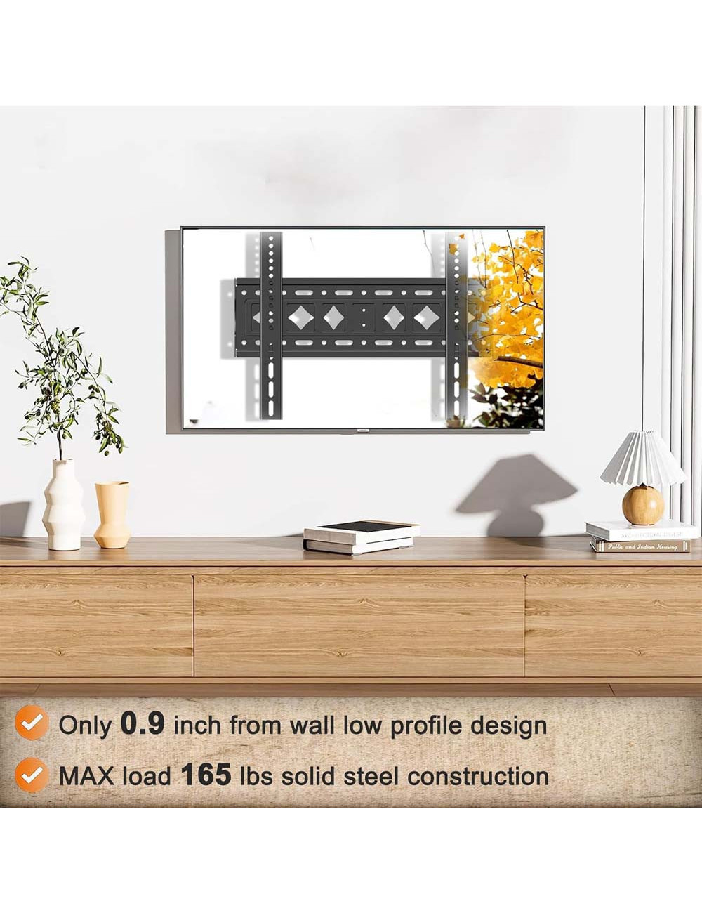 JAS SH-80 HANGABLE TV STAND 32 X 80"