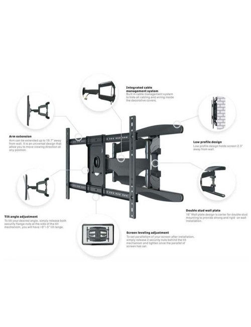 JAS L600 HANGABLE TV STAND 40 X 75"