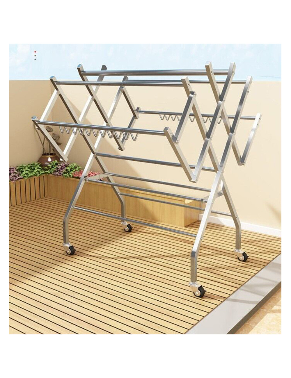 CM-021 STAINLESS CLOTHES DRYING RACK