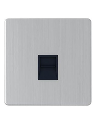 SCB S/L RJ11 SINGLE TELEPHONE SOCKET CHROME