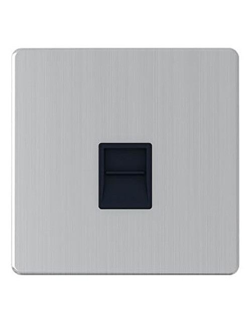 سكامى مودرنا مات كروم بلاك تليفون مفرد SCB S/L RJ11