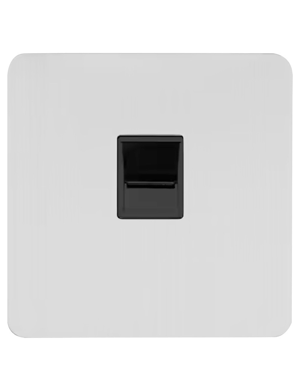 PCB S/L RJ11 SCAME MODERNA SINGLE TELPHONE SOCKET CHROME