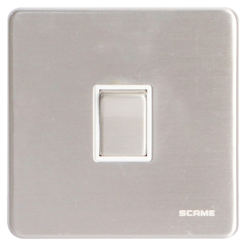 SCW S/L SCAME MODERNA SINGLE SWITCH CHROME