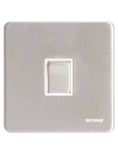 SCW S/L SCAME MODERNA SINGLE SWITCH CHROME