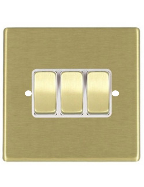 SBW SCAME MODERNA 3 GANG SWITCH MATTE GOLD