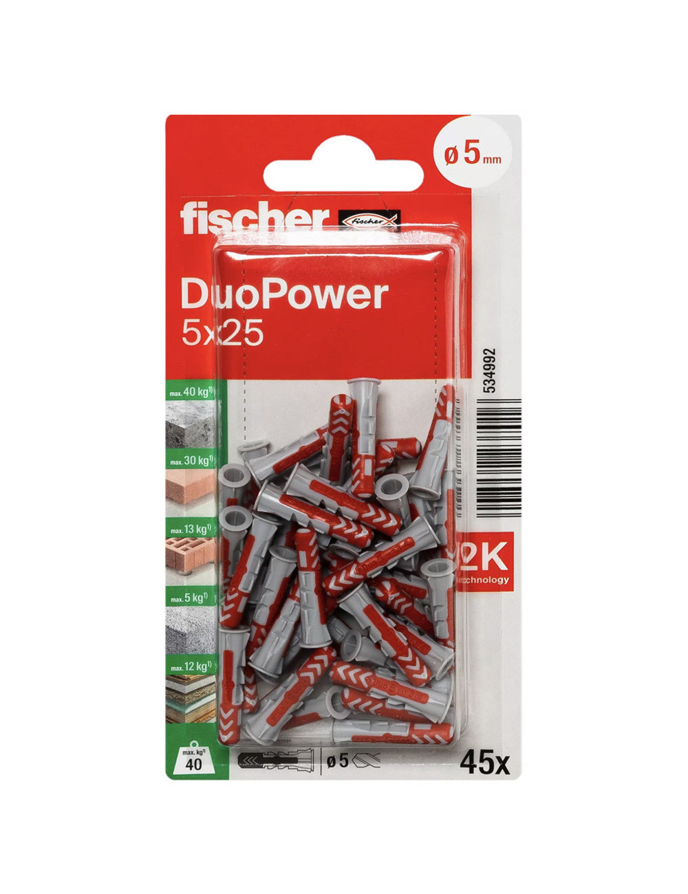 534992 FISHCHER DUOPOWER 5X25 K NV PLUG 45pcs