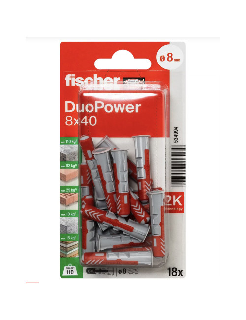 534994 FISHCHER DUOPOWER 8X40 K NV PLUG 18PCS
