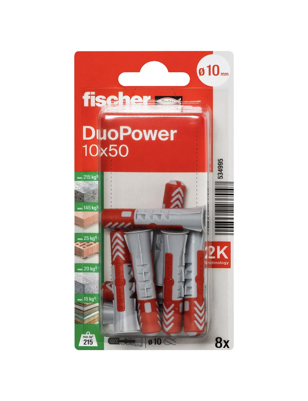 534995 FISHCHER DUOPOWER 10X50 K NV PLUG 8PCS