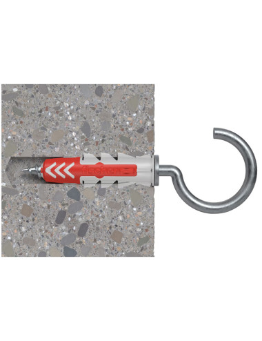 535012 FISHCHER DUOPOWER 5X25 RH K NV PLUG + ROUND HOOK 8PCS