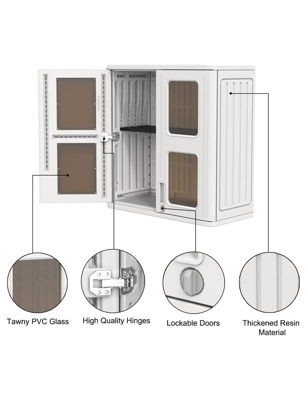 GS09001 STORAGE CABINET 767 X 340 X 735MM
