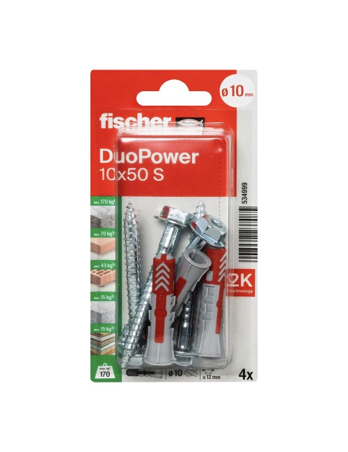 534999 FISHCHER DUOPOWER 10X50 S K NV PLUG + HEXAGONAL SCREW 4PCS