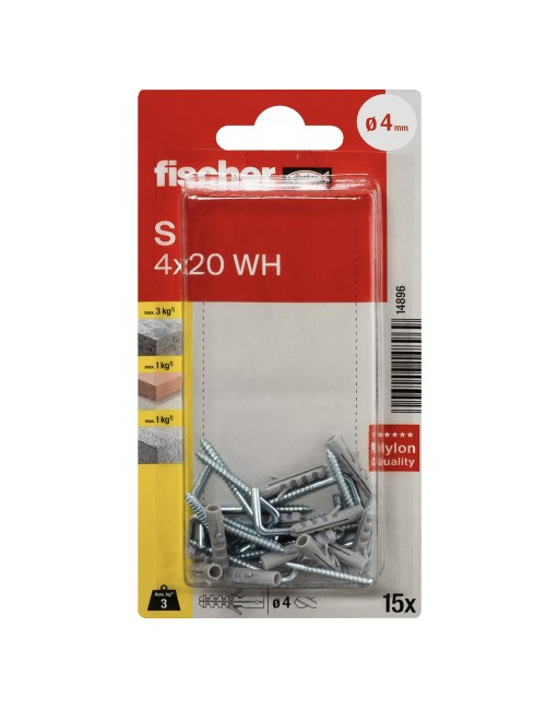 14896 FISHCHER BLISTER S-4 AK PLUG + L HOOK 15PCS