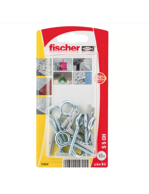 14894 FISHCHER BLISTER S-5 HCK PLUG + EYE HOOK 10PCS