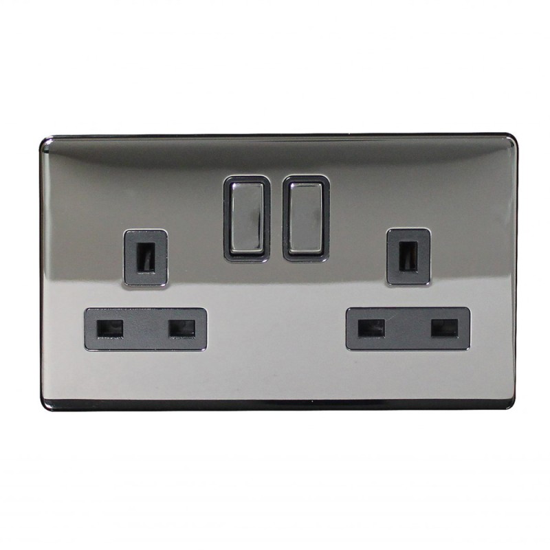 SCB S/L SCAME MODERNA DOUBLE SOCKET 13AMP