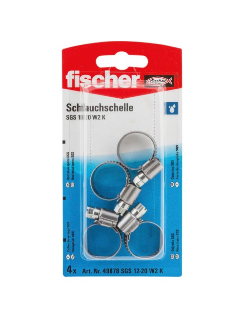 49877 FISHCHER SGS 8-12 W1 K HOSE CLAMPS 4PCS