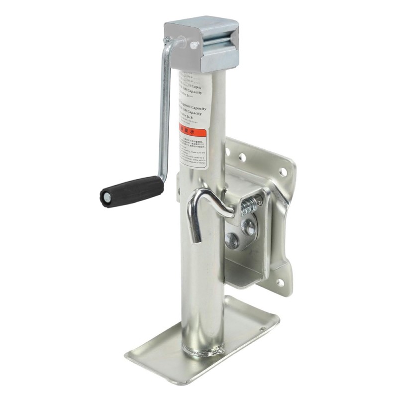 J3 TRAILER JACK WITH BASE WITHOUT WHEEL 2000 LBS 6"