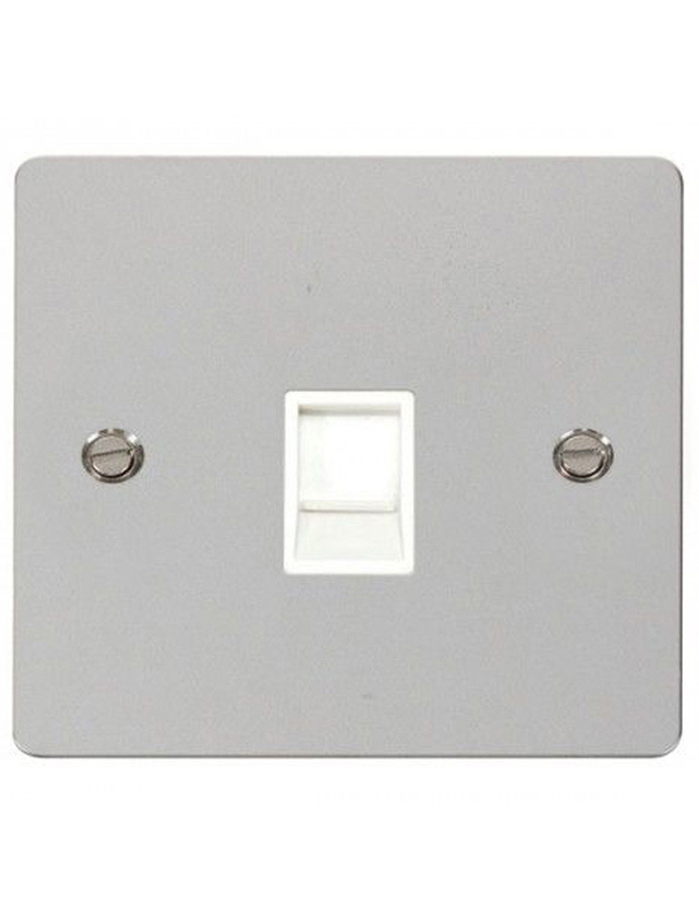 PCW-RJ11 SCAME MODERNA SINGLE TELEPHONE SOCKET CHROME