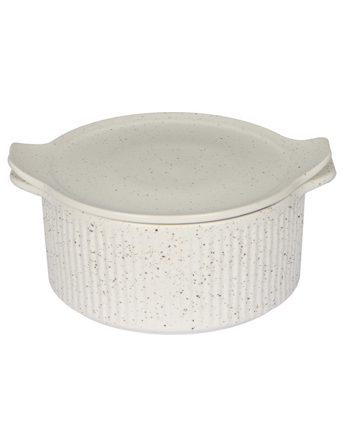 ROUND CASSAROLE WITH FLAT LID MEDUIM