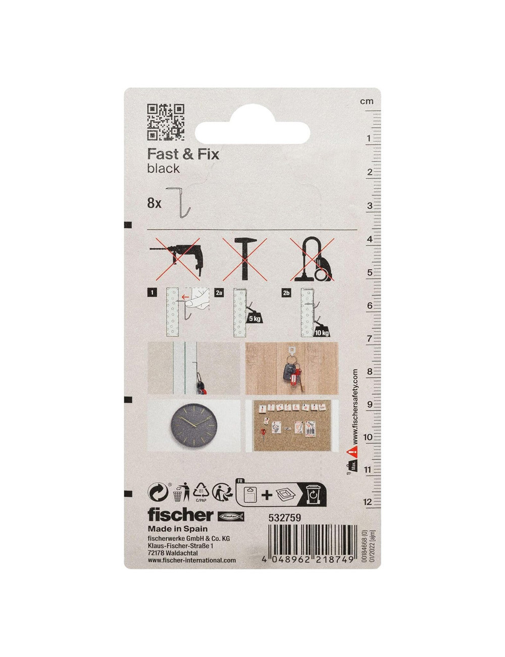 532759 FISHCHER Fast&Fix BLACK K NV PLUG 10PCS