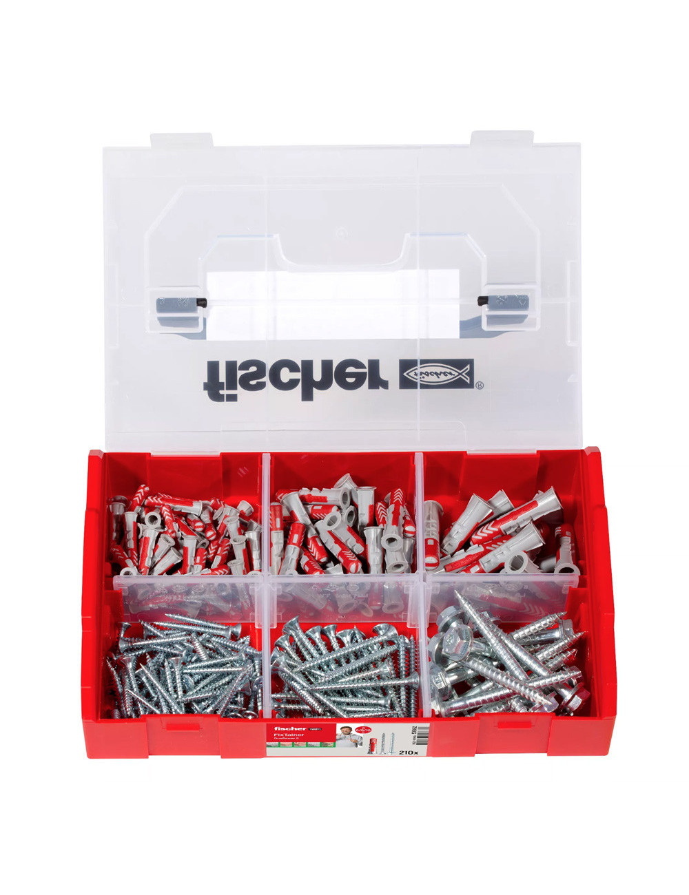 536162 FISHCHER FIXTAINER DUOPOWER S DUOPOWER PLUG + SCREWS VARIOUS SIZES 210PCS