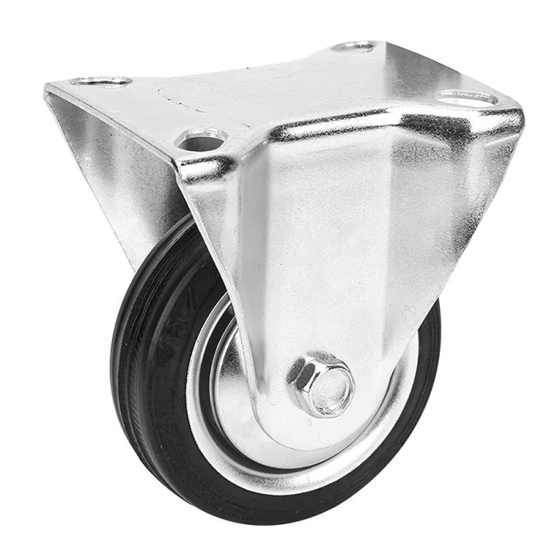CASTRE WHEEL RUBBER FIXED 8"