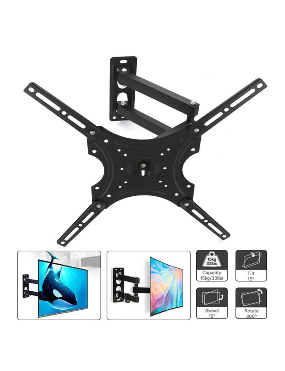 JAS 117B-2 HANGABLE TV STAND 15 X 55"